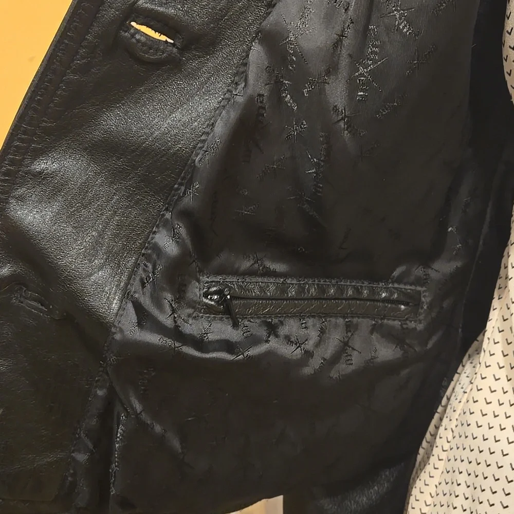 Wilsons Leather Button Jacket With Pockets
